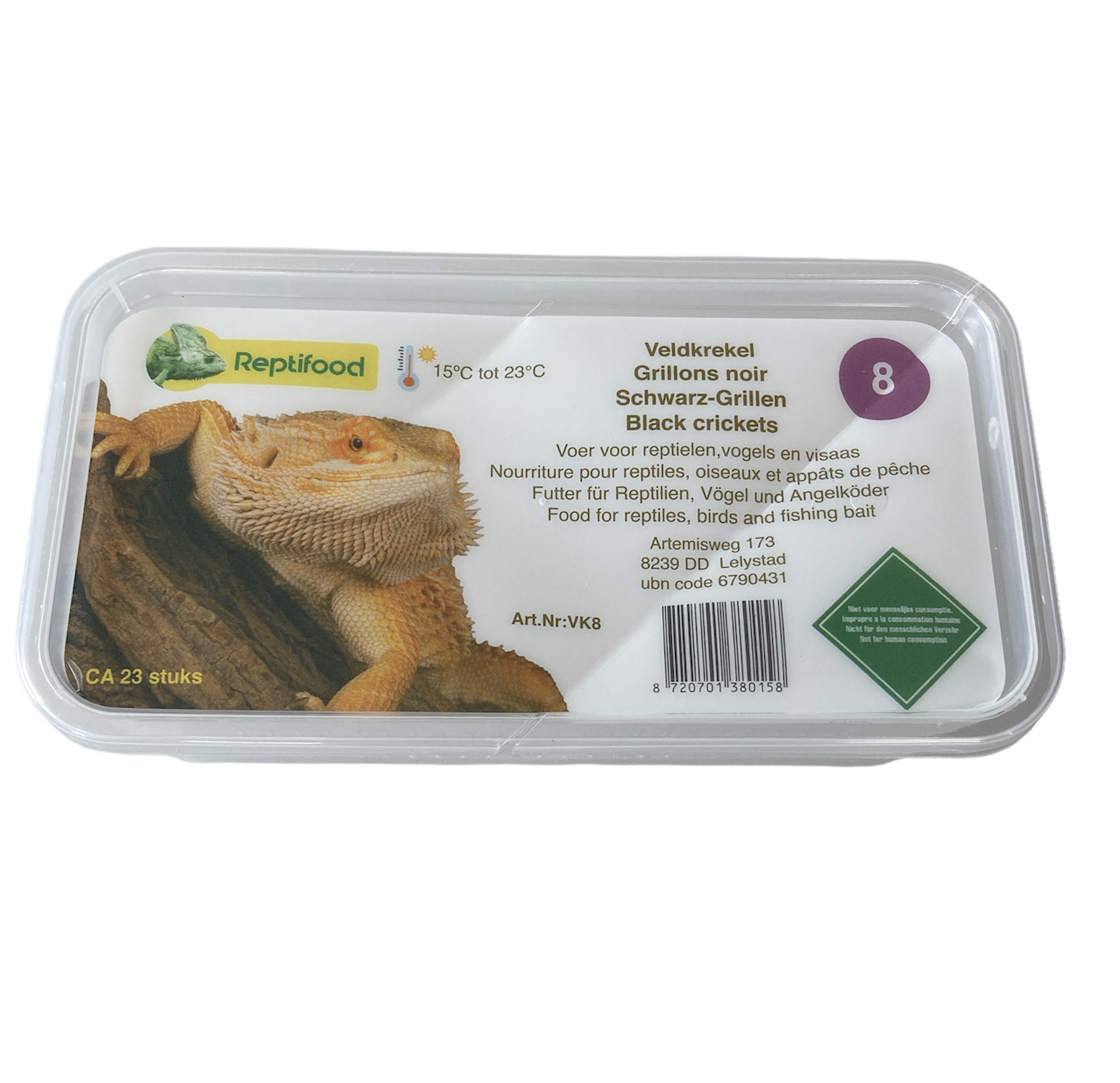 Veldkrekel maat 8 in doosje